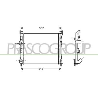 Radiateur, refroidissement du moteur PRASCO OEM 7700436916