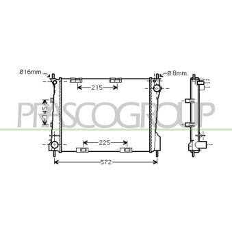 Radiateur, refroidissement du moteur PRASCO OEM 8200468931