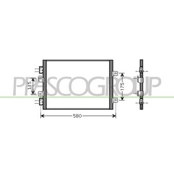 Condenseur, climatisation PRASCO OEM 6001548129