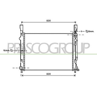 Radiateur, refroidissement du moteur PRASCO OEM 8200418329