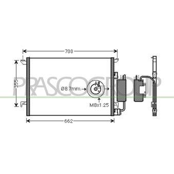 Condenseur, climatisation PRASCO SA015C002