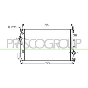 Radiateur, refroidissement du moteur PRASCO SA017R001
