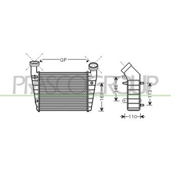 Intercooler, échangeur PRASCO OEM 8D0145805C