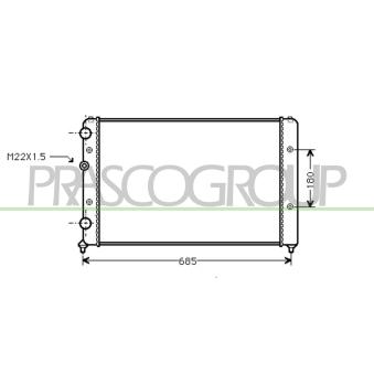 Radiateur, refroidissement du moteur PRASCO OEM 1HM121253D