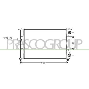 Radiateur, refroidissement du moteur PRASCO OEM 1H0121253AK