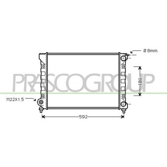 Radiateur, refroidissement du moteur PRASCO OEM 321121253AL
