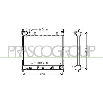 Radiateur, refroidissement du moteur PRASCO OEM 2131008133 Radiateur, refroidissement du moteur PRASCO OEM 2131008133