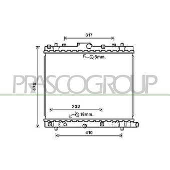 Radiateur, refroidissement du moteur PRASCO SZ036R001