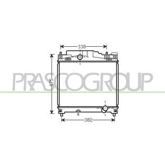 Radiateur, refroidissement du moteur PRASCO TY050R003