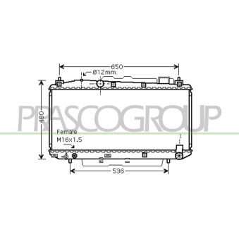 Radiateur, refroidissement du moteur PRASCO OEM 1640027060