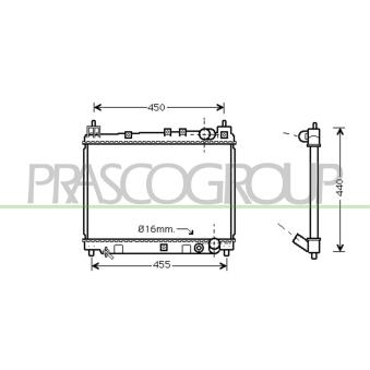 Radiateur, refroidissement du moteur PRASCO OEM 1640021080