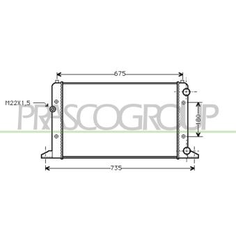 Radiateur, refroidissement du moteur PRASCO OEM 1E0121253