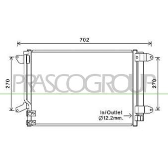 Condenseur, climatisation PRASCO OEM 5C0820411F