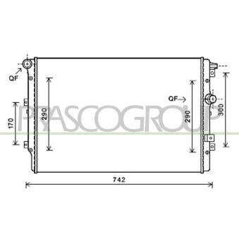 Radiateur, refroidissement du moteur PRASCO OEM 5N0121253N