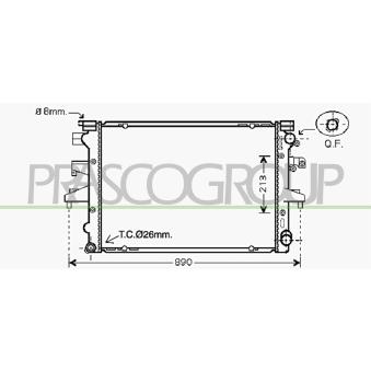 Radiateur, refroidissement du moteur PRASCO OEM 7h0121253j