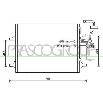 Condenseur, climatisation PRASCO OEM 30741670