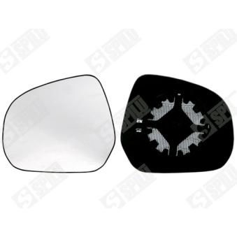 Verre de rétroviseur, rétroviseur extérieur SPILU 14117 pour DACIA LOGAN 1.2 - 94cv