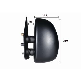 Rétroviseur extérieur SPILU 50609 pour DODGE CHALLENGER 2.0 bivalent - 110cv