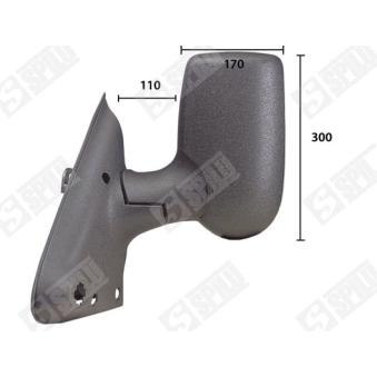 Rétroviseur extérieur SPILU 55981 pour FORD TRANSIT 2.4 TDE - 115cv
