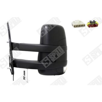 Rétroviseur extérieur SPILU 58611 pour OPEL ASTRA 35S/E - 82cv