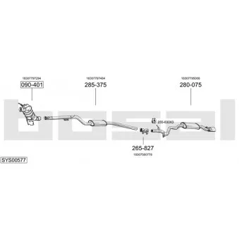 BOSAL SYS00577 - Echappement