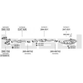 BOSAL SYS00616 - Echappement