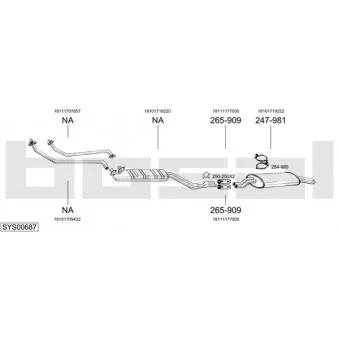 BOSAL SYS00687 - Echappement