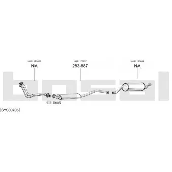 Echappement BOSAL SYS00705