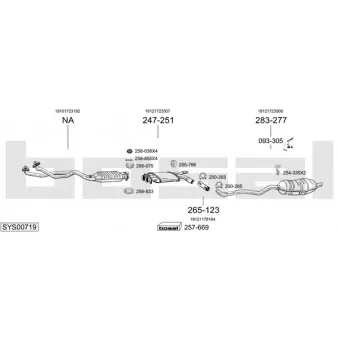 Echappement BOSAL SYS00719