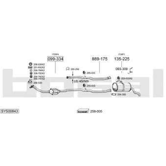 BOSAL SYS00843 - Echappement