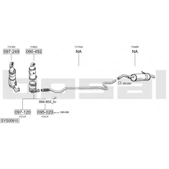 BOSAL SYS00915 - Echappement