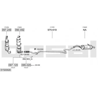 Echappement BOSAL SYS00928