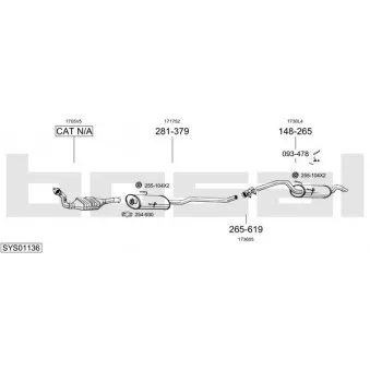 Echappement BOSAL SYS01136