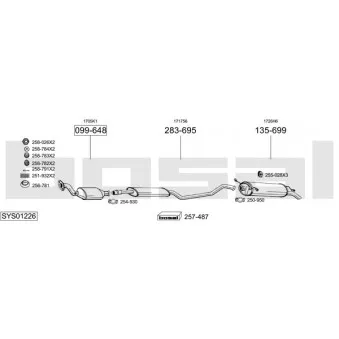 BOSAL SYS01226 - Echappement