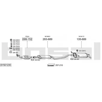 BOSAL SYS01235 - Echappement