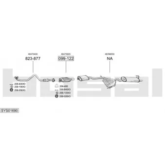 BOSAL SYS01690 - Echappement