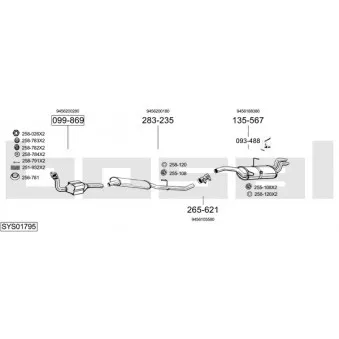 BOSAL SYS01795 - Echappement
