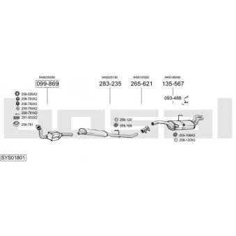 BOSAL SYS01801 - Echappement