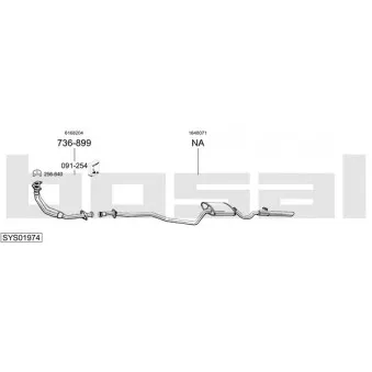 BOSAL SYS01974 - Echappement