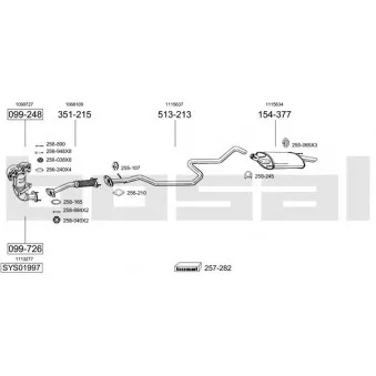 BOSAL SYS01997 - Echappement