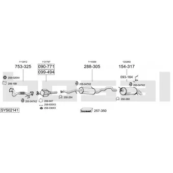 Echappement BOSAL SYS02141