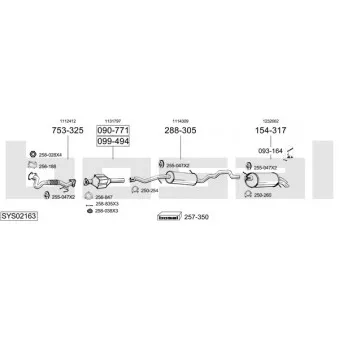 Echappement BOSAL SYS02163