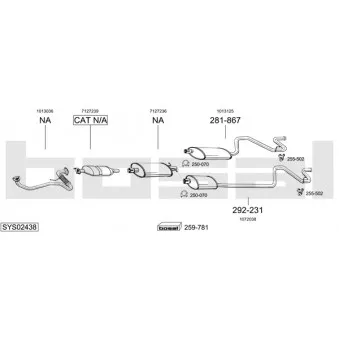 Echappement BOSAL SYS02438