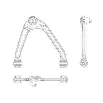 Bras de liaison, suspension de roue avant gauche CTR [CQ1240L]
