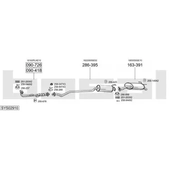 Echappement BOSAL SYS02910