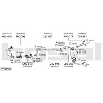 BOSAL SYS02912 - Echappement