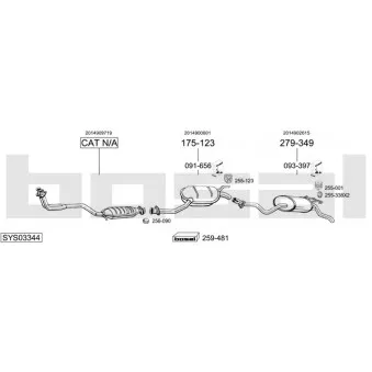 Echappement BOSAL SYS03344