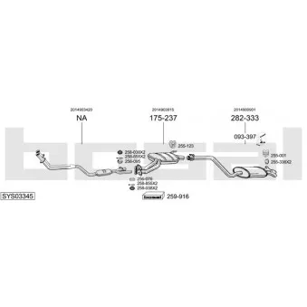 Echappement BOSAL SYS03345