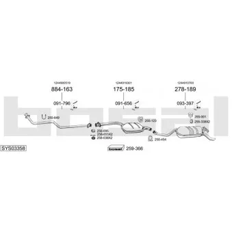 Echappement BOSAL SYS03358