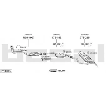 Echappement BOSAL SYS03364